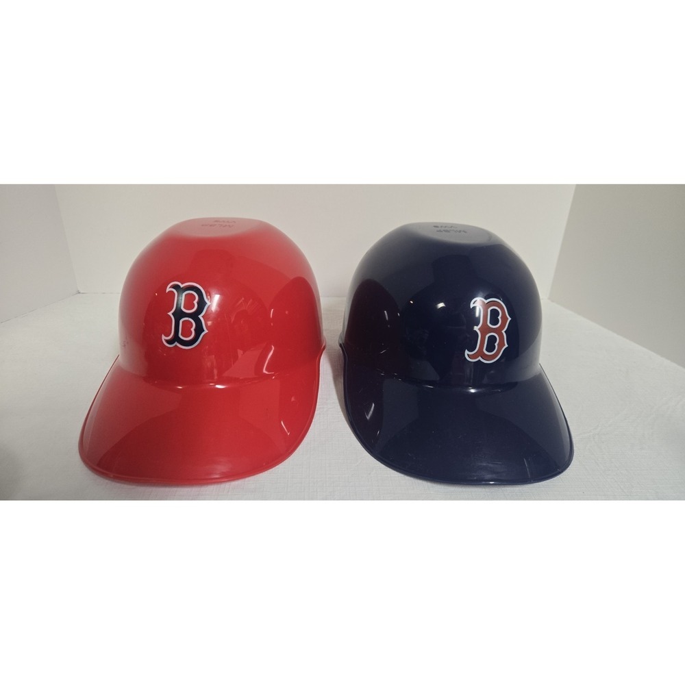 Lot Of 2 Boston Red‎ Sox Plastic Batting Helmet Bowls
